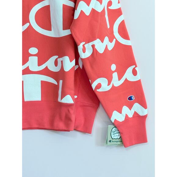 Champion Reverse Weave Crew, All Over Logo Giant Script - Picture 8 of 8